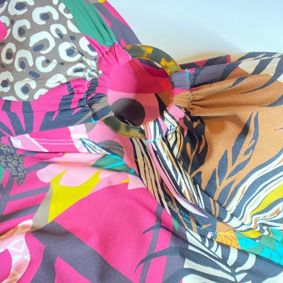 NWT Bleu Rod Beattie Women's Strapless Floral Print Bikini Top, Size 6 - Picture 6 of 9